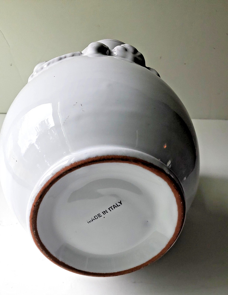 White Ceramic 8.25" Pitcher Made in Italy