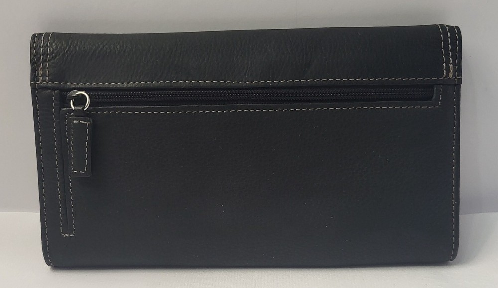 Vintage Dockers Leather Wallet with Plaid Lining