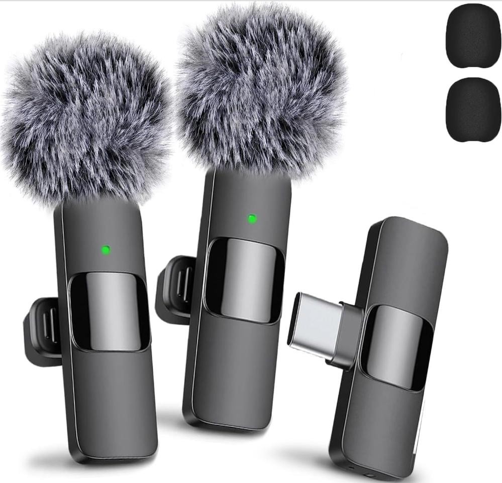 Wireless Lavalier Mini Microphone for iPhone & Android Video Recording interview