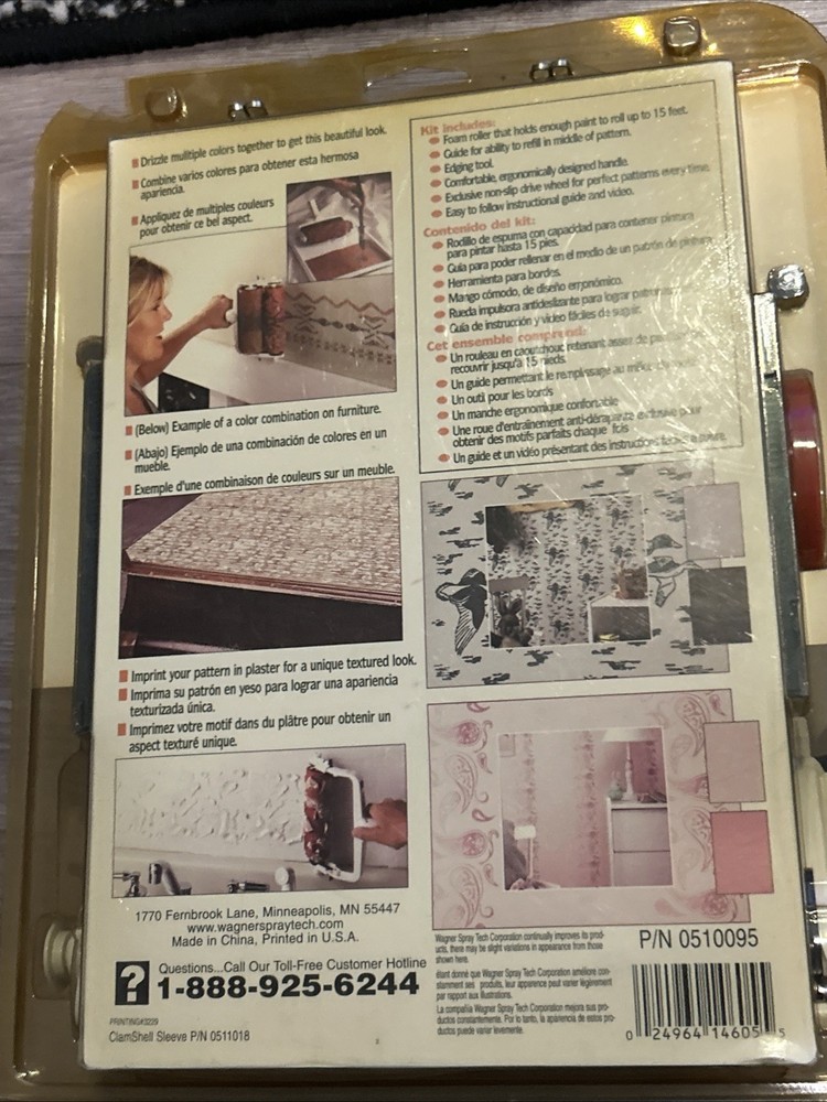 Wagner FALL LEAF Pattern Magic Roller Paint Painting Kit Accents Vintage