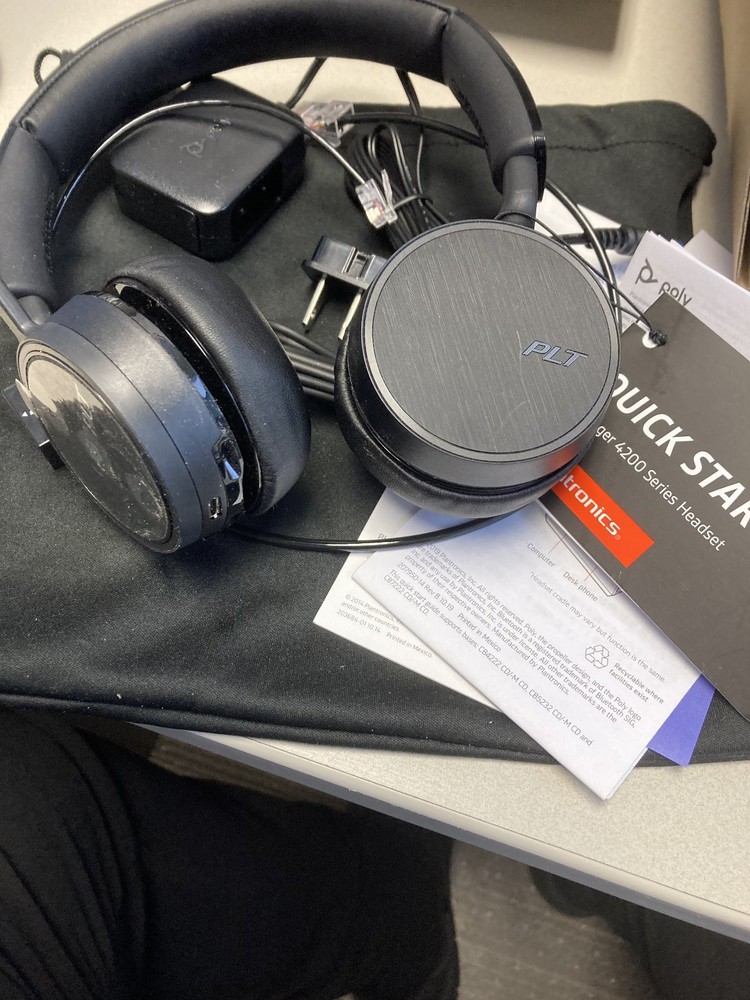 Poly Voyager 4220 Office 300ft Long Range Stereo Bluetooth Headset