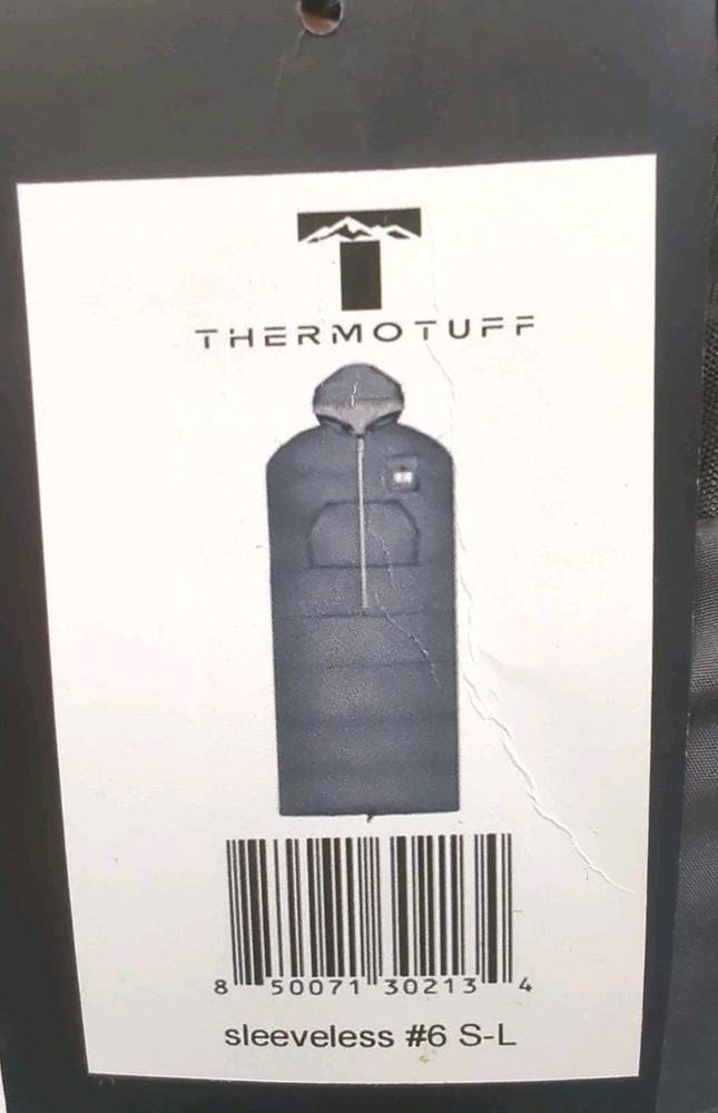 New Thermo Tuff Black Sleepless Sleeping Bag Jacket Size S-L