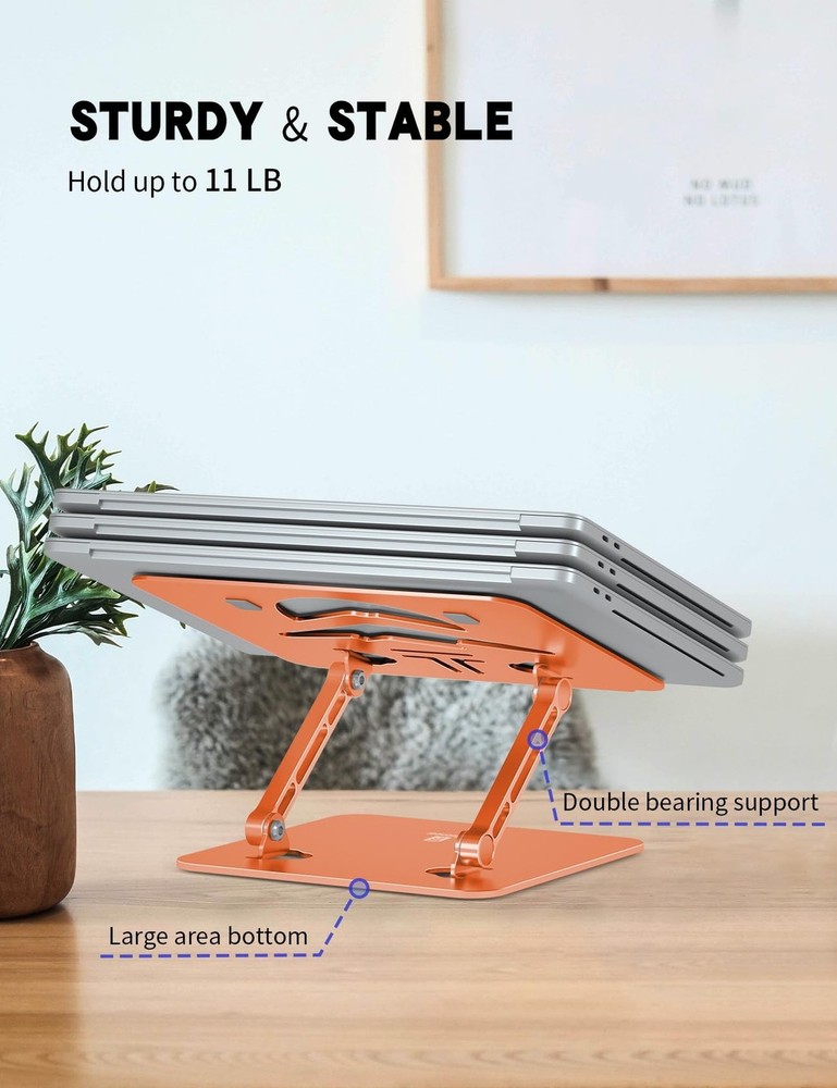 Laptop Stand, Ergonomic Adjustable Computer Stand for Collaborative Work, Fol...
