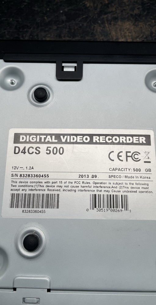 Speco Technologies D4CS-500 Digital Video Recorder Security Surveillance Unit