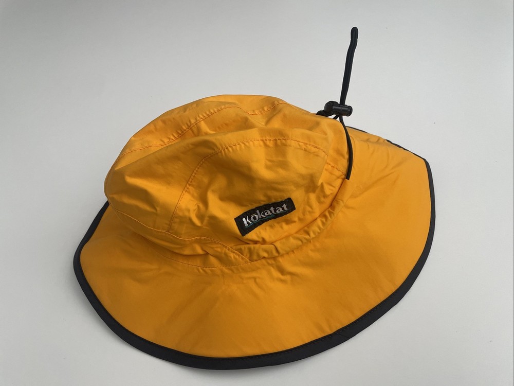 KŌKATAT SeaWester Ocean Paddle Hat Small Yellow Drawstring Sun Rain Lightweight