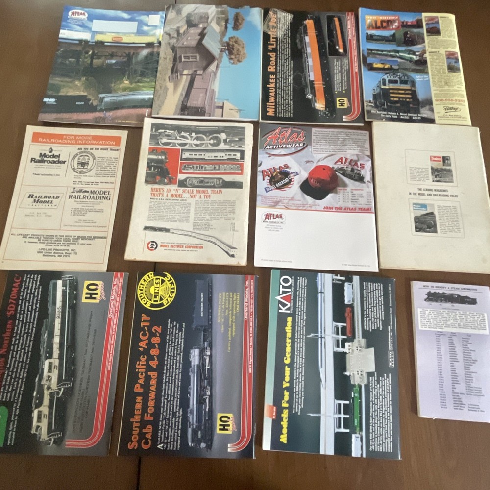 MODEL RAILROAD MAGAZINES & CATALOGS 12 Vintage Issues