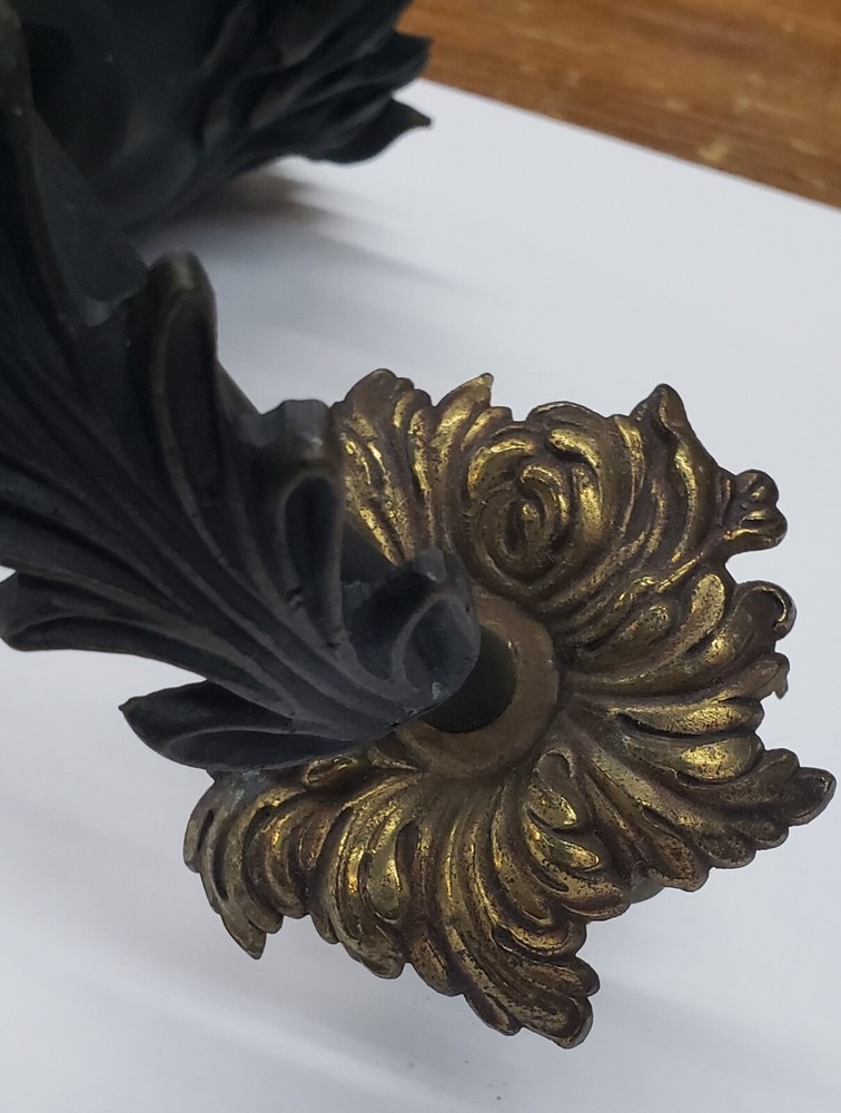 Unique 2 Light Cast Brass Lion's Head Wall Sconce