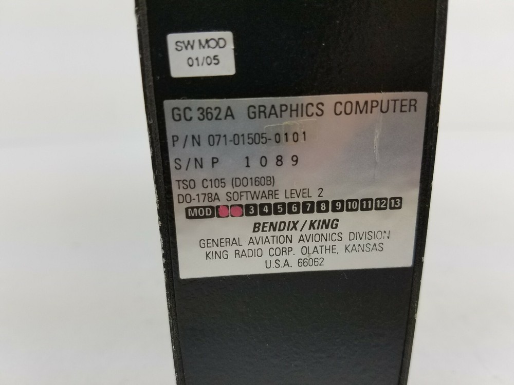 Bendix King GC 362A Graphics Computer P/N: 071-01505-0101