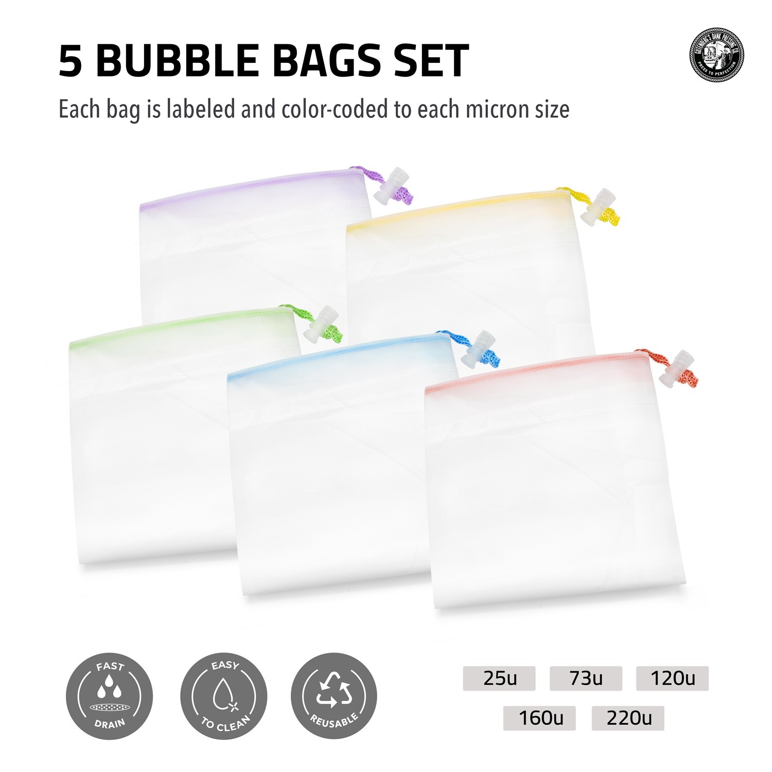 Gutenberg's Dank Pressing Co. All Mesh 20 Gallon Bubble Bags