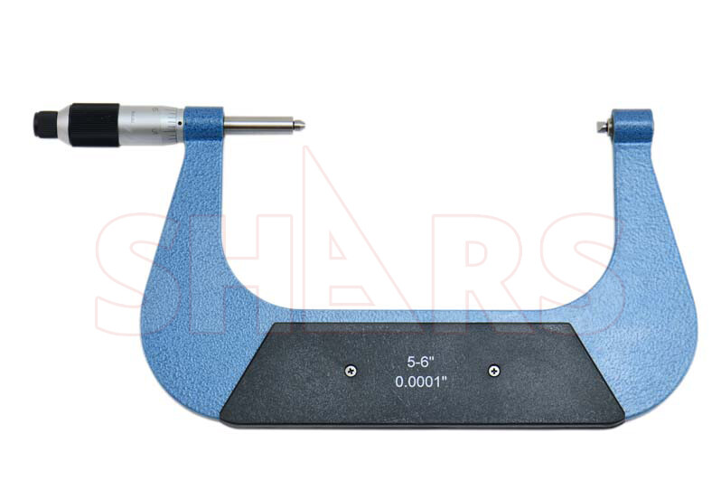 SHARS 5-6" SCREW THREAD CARBIDE MICROMETER MULTI ANVILS .0002 NEW P}
