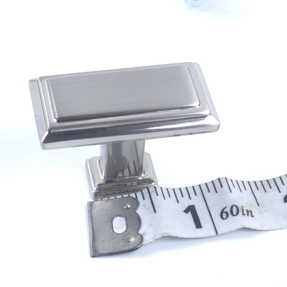 10 Pack Square Cabinet Knobs Single Hole Silver Kitchen Cabinet Knob Cabinet