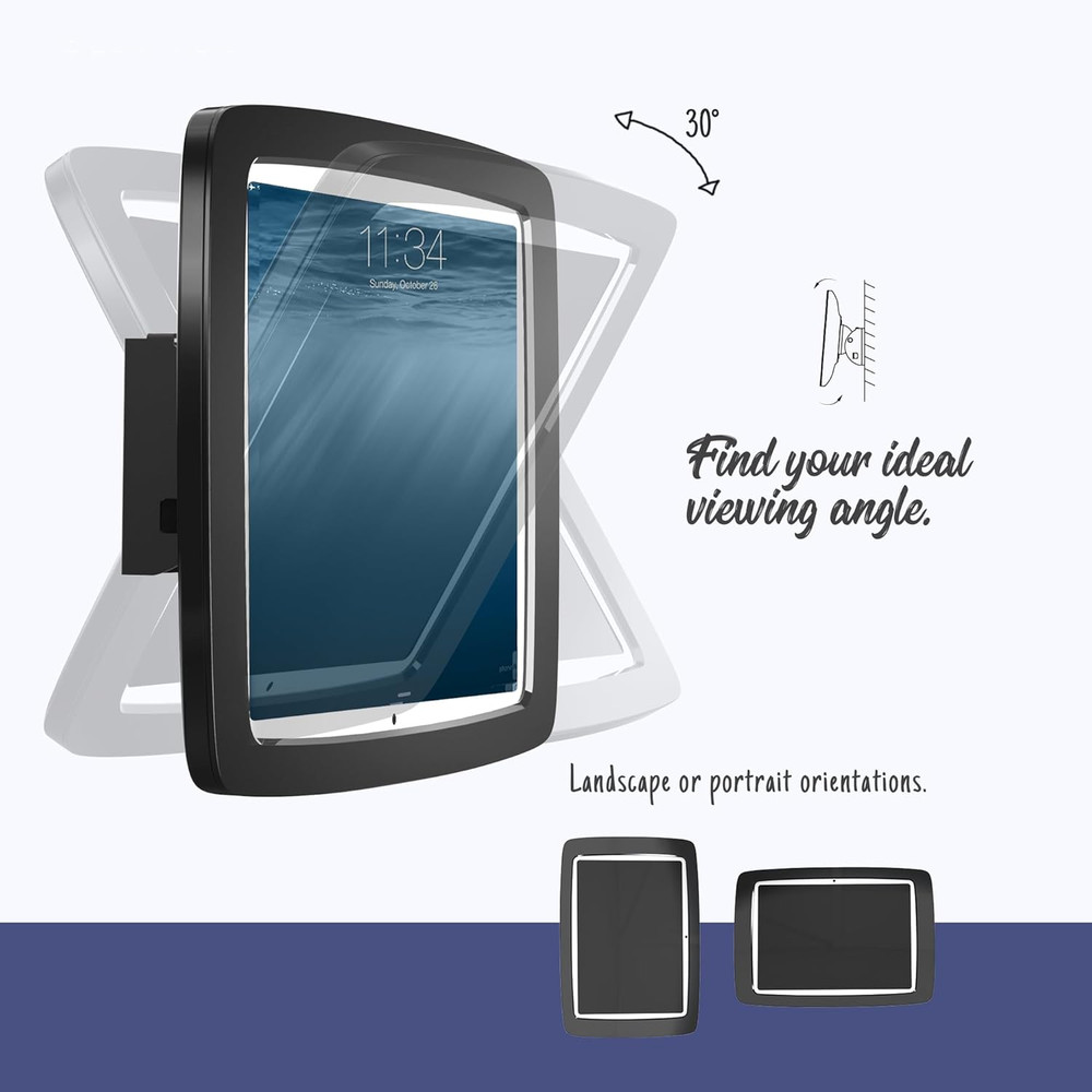 Tablet Wall Mount Lockable Tiltable anti Theft Security, Compatible with 10.9" I
