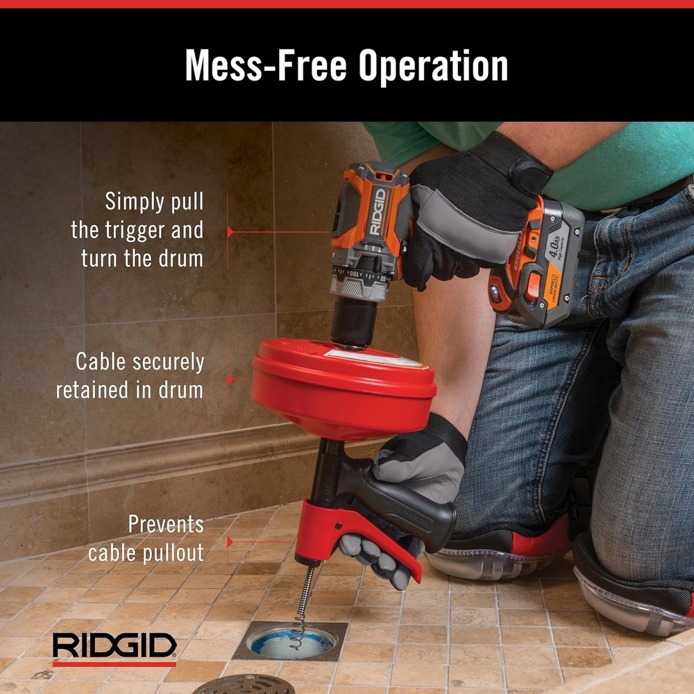 POWER SPIN+ Drain Cleaner: Effortless Clog Remover with Auto-Feed Technology