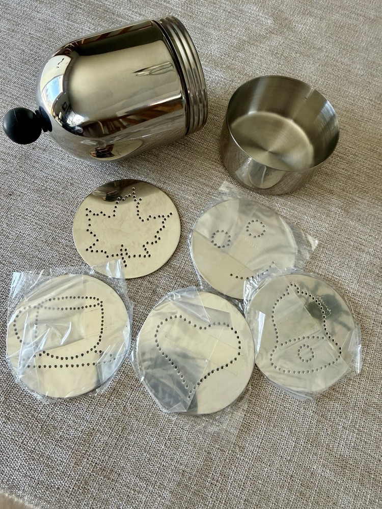 Decorating Dredger with 5 Patterns Kitchen Tool Coffee Design Baking Star Heart