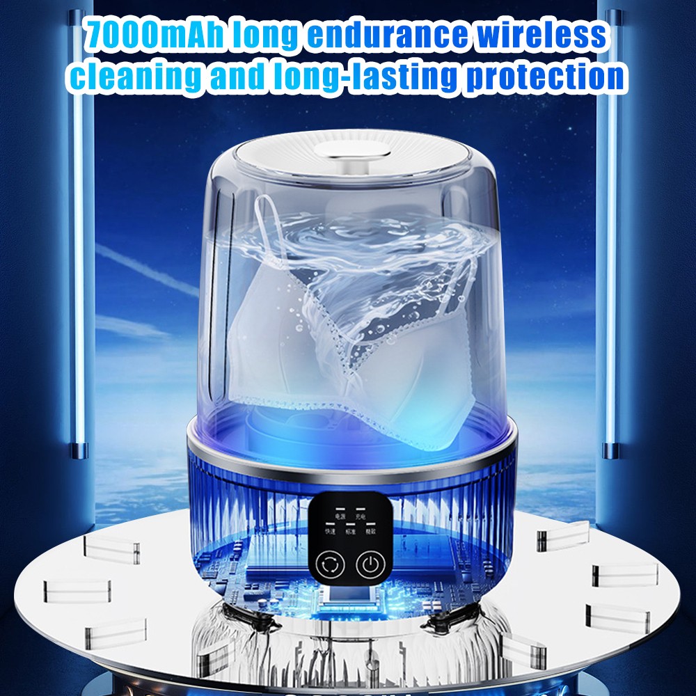Portable Underwear Washing Machine Cordless Mini Washer Compact Small Laundry