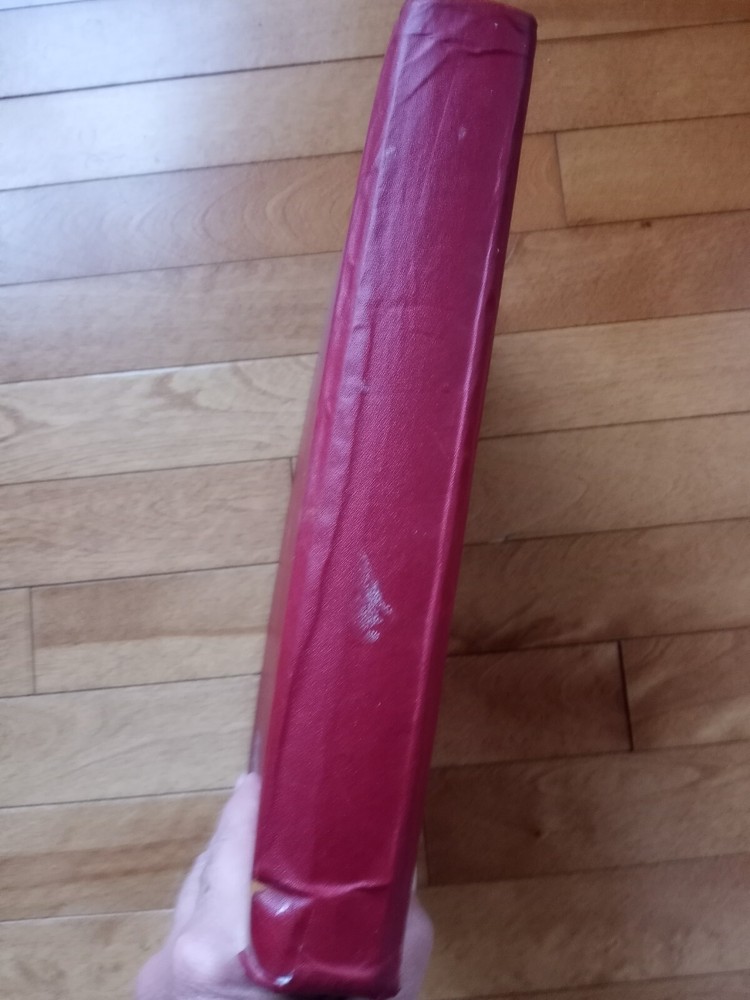 Red Stamp album Stock book Vintage