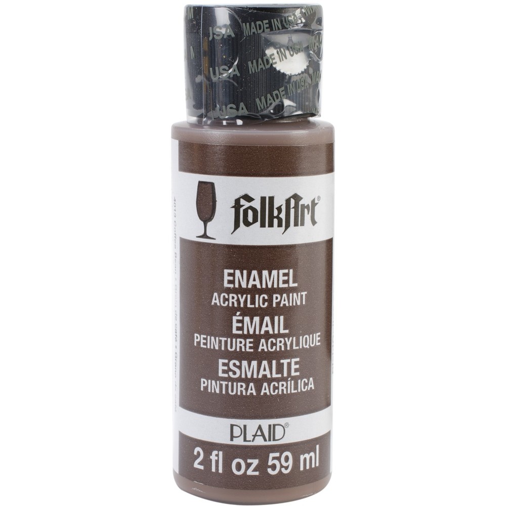 FolkArt Enamel Paint 2oz-Coffee Bean