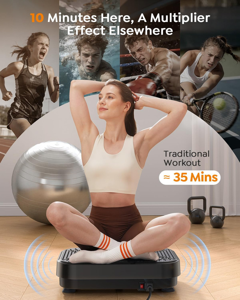 Vibration Plate Exercise Machine, Full Body Vibrating Plate for Lymphatic Draina