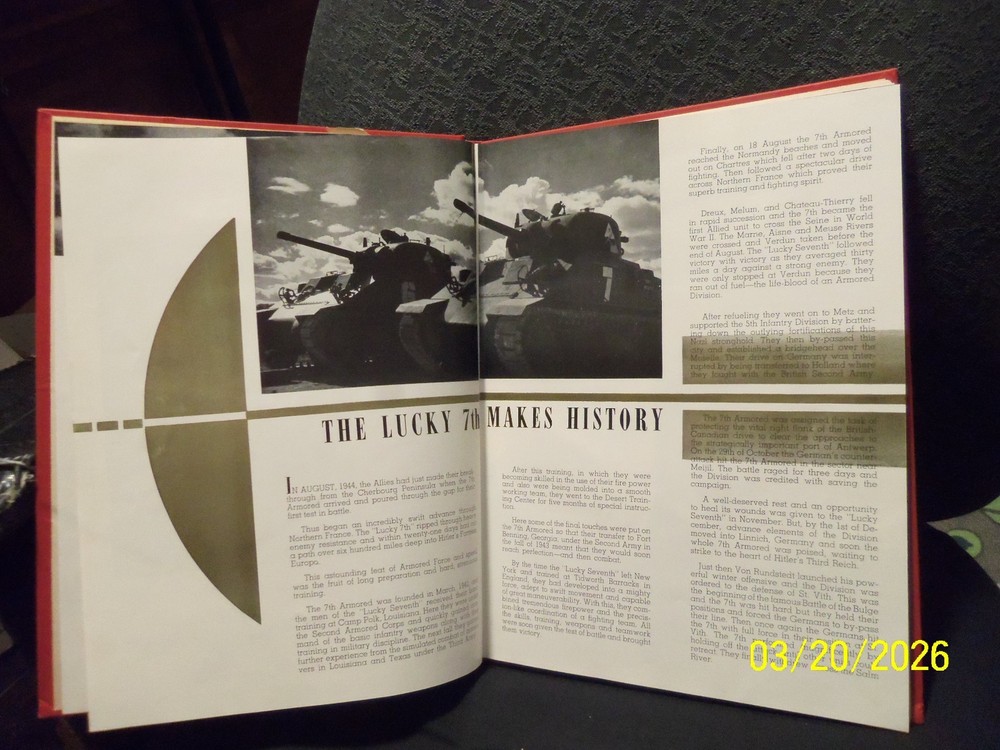 1952 US Army 7th Armored Division Combat Command Yearbook