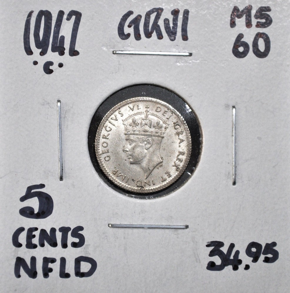 1942-c Newfoundland 5 Cents