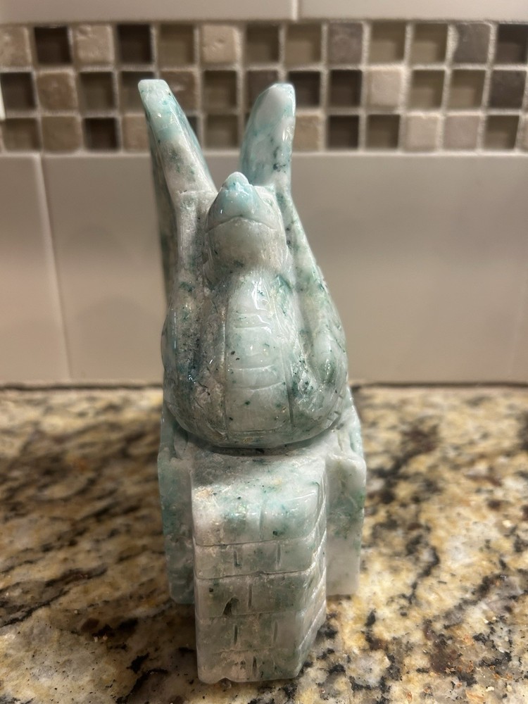Chrysocolla Phoenix Stone Dragon Carving