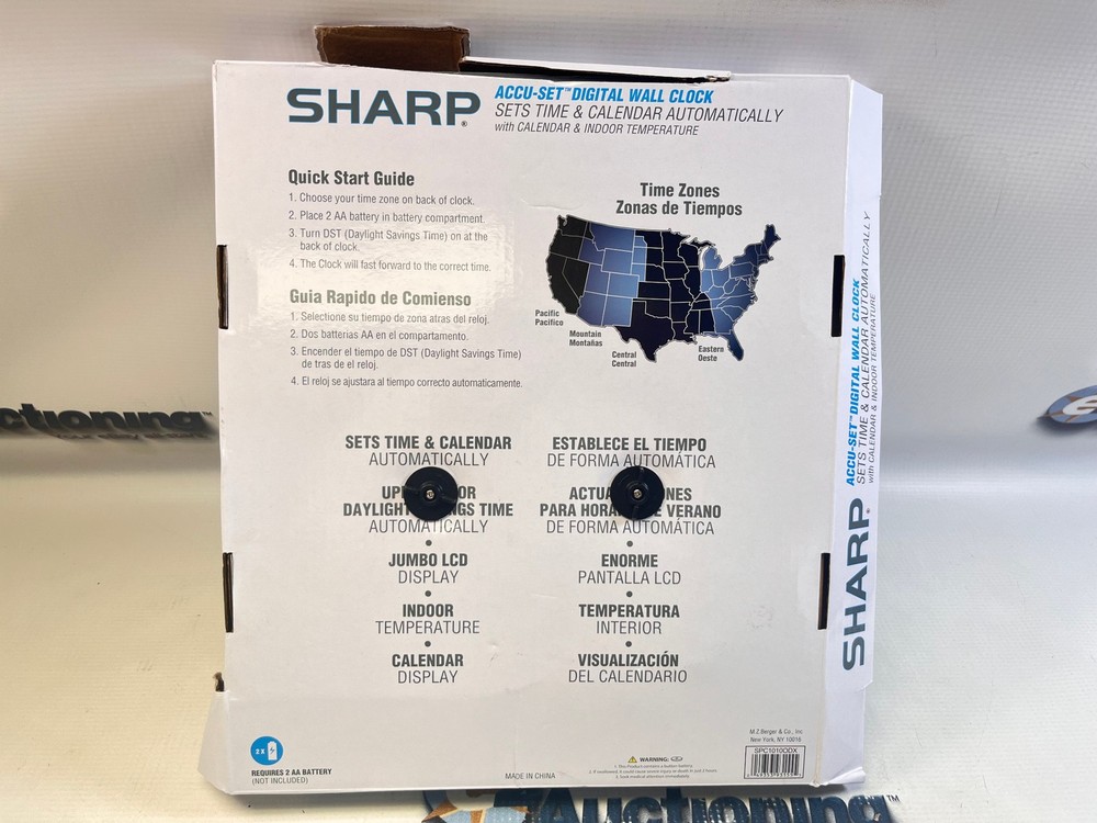 Sharp Accu-set Digital Wall Clock NIB