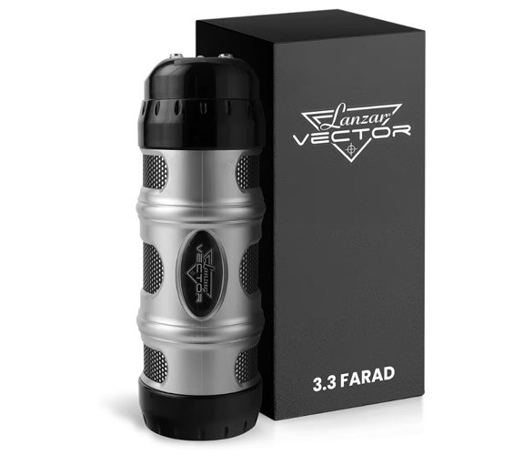 Lanzar 3.3 Farad Digital Power Capacitor High-performance Car Audio Accessory