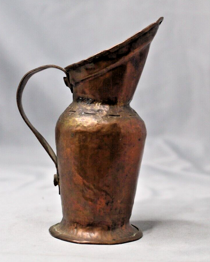 Handcrafted Small Copper Pitcher Hammered Decorative Made in India Small