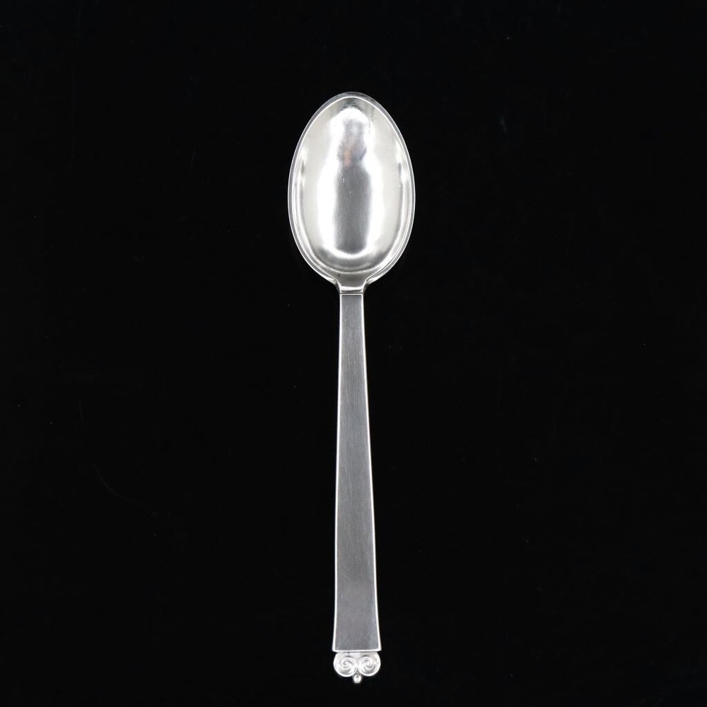 Evald Nielsen. No. 28. Silver Dessert Spoon.
