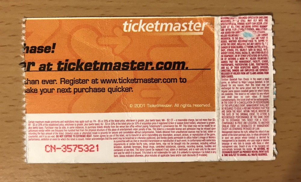 2003 NEIL YOUNG & CRAZY HORSE GREEK THEATRE LOS ANGELES CONCERT TICKET STUB 117