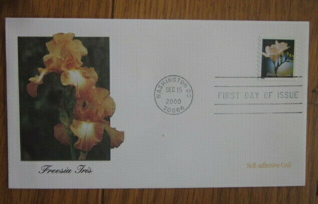 FREESIA IRIS  FLOWER  2000 FLEETWOOD CACHET FDC VF UNADDR