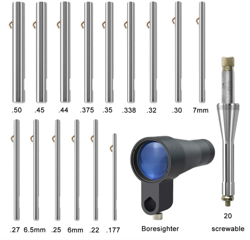 Rifle Scope Boresighter Kit Precision Accuracy Bore Sighter Sighting Set Arbor