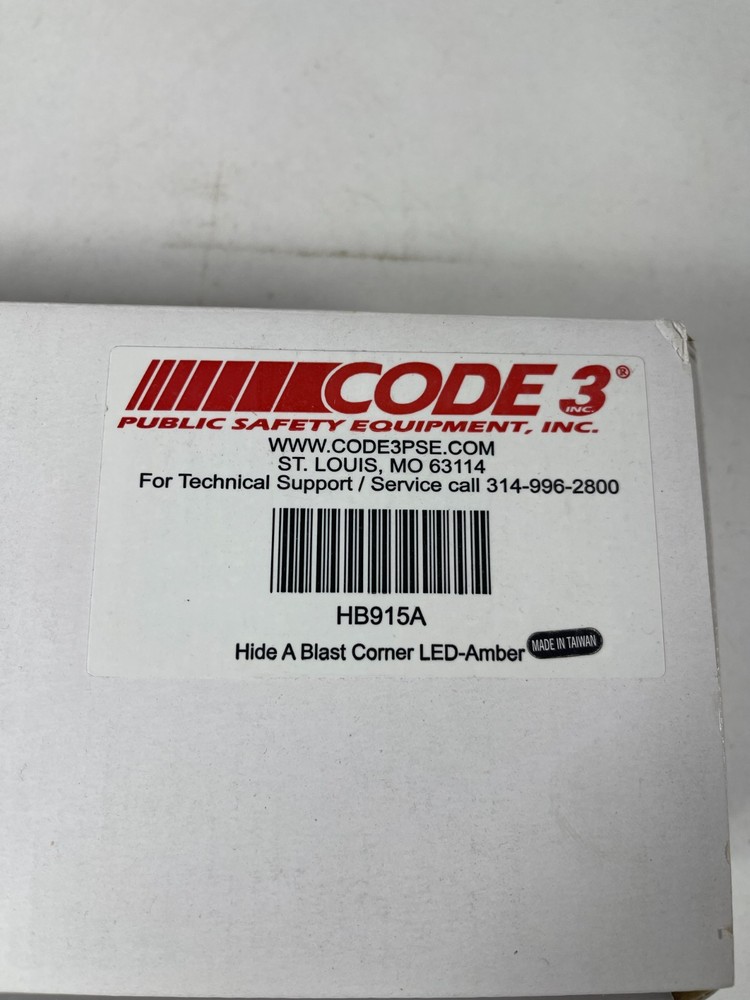 Code 3 HB915A Hide-A-Blast Corner LED Amber Strobe Warning Light