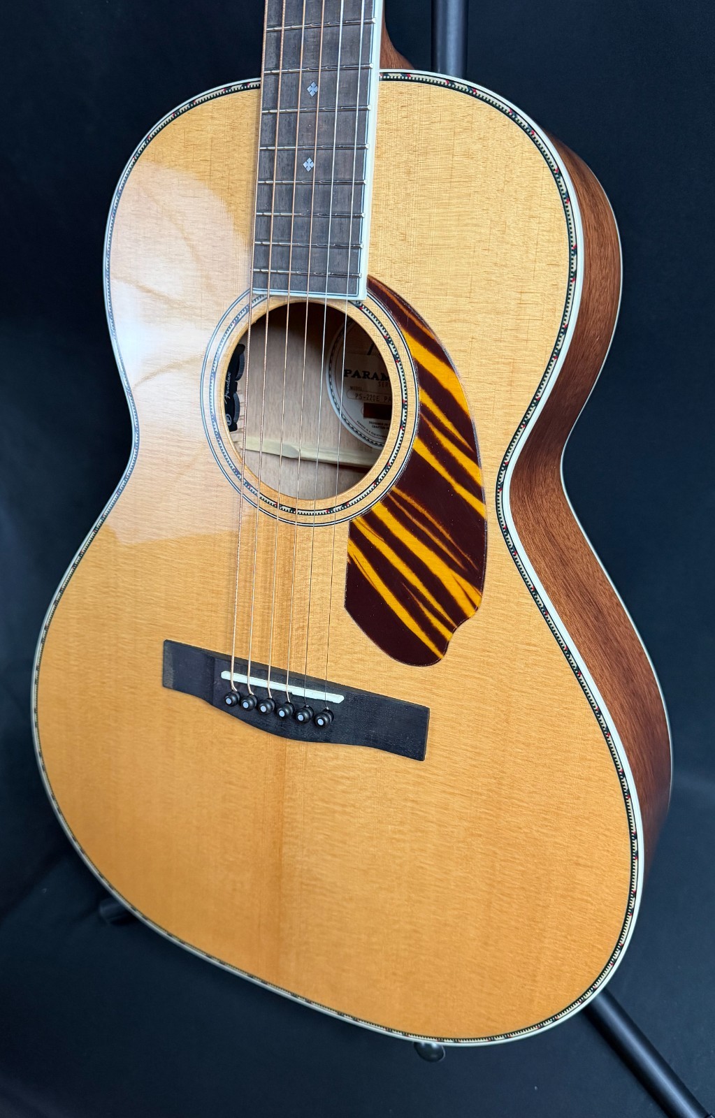 Fender PS-220E Paramount Parlor Acoustic-Electric Guitar Gloss Natural (742)