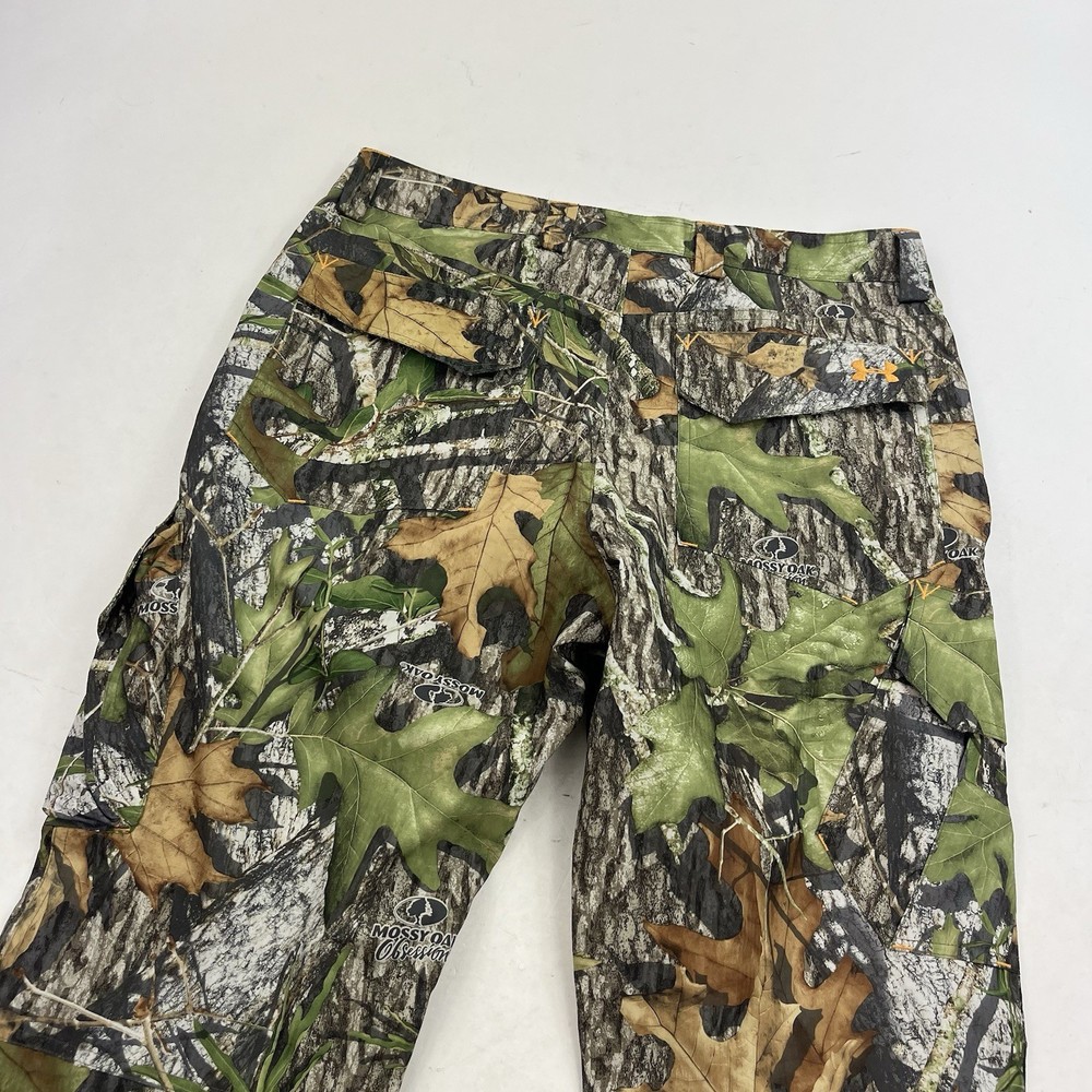 Under Armour Pants Mossy Oak Obsession Camo 32/30 Draw String Ankle Polyester