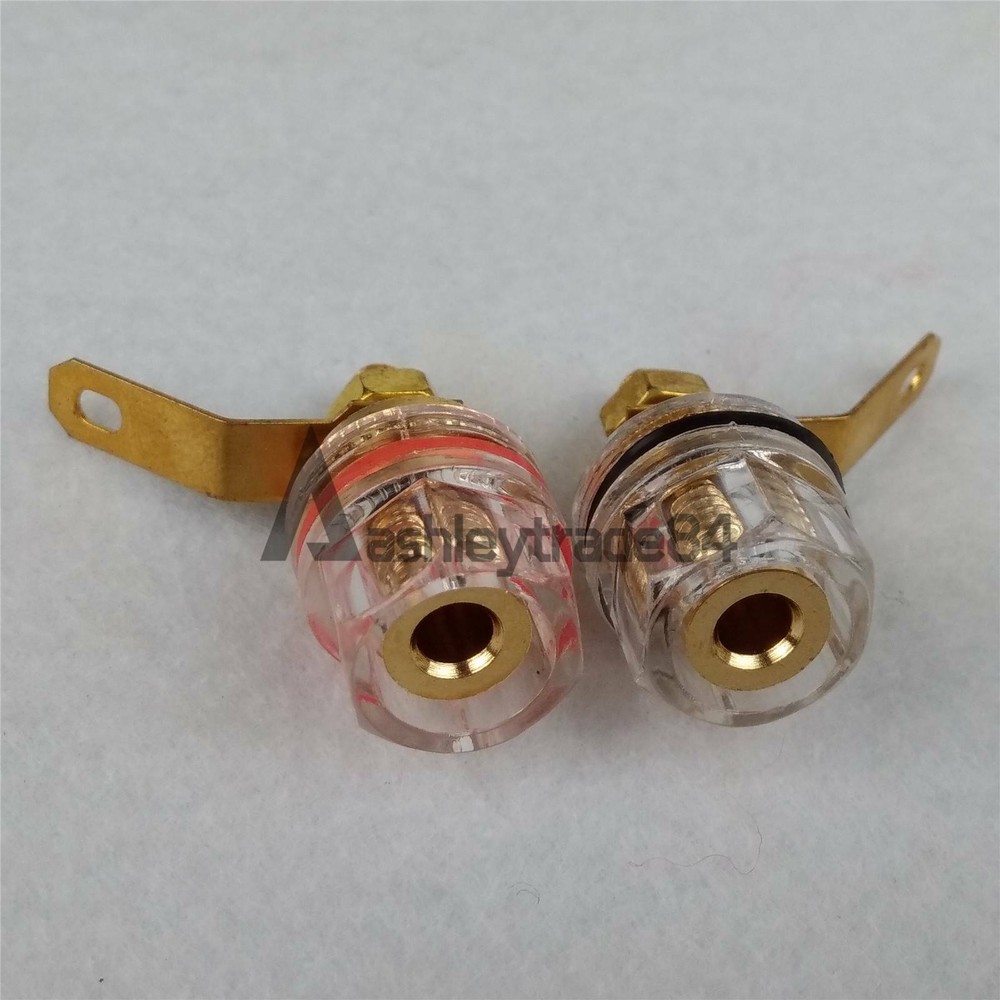 2pcs Speaker Terminal AMP Banana Jack Binding Post NEW