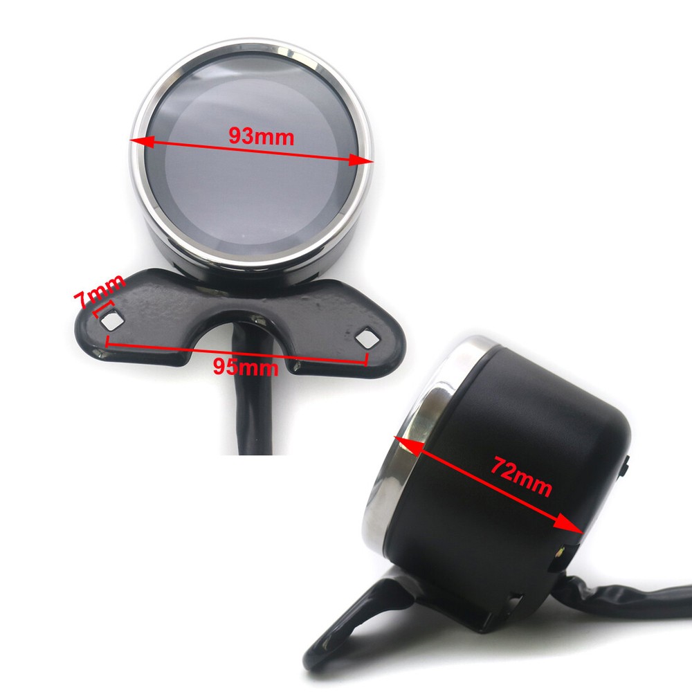New LCD Digital Instrument Panel Multi-Function Meter Odometer Tachometer Gauge