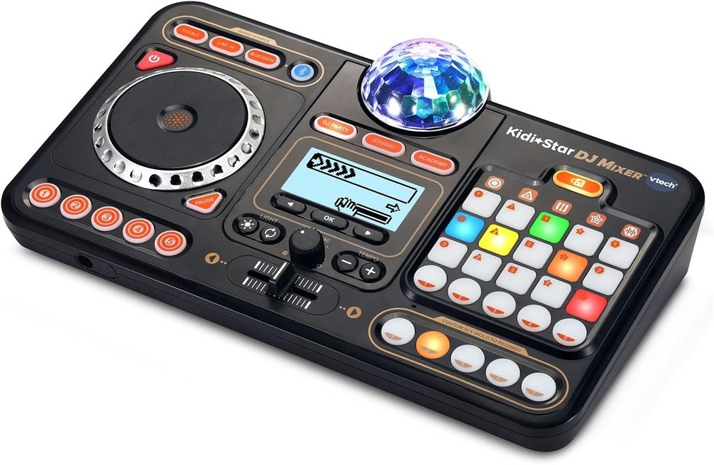 Interactive DJ Turntable for Kids - Bluetooth Mixer with Built-in Speaker