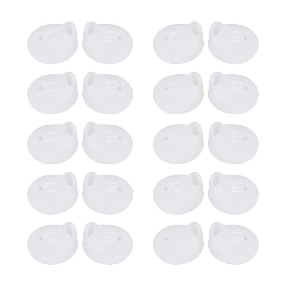 20 Pieces Silicon Replacement Earbuds Tips Cover Ear Gels Buds for white