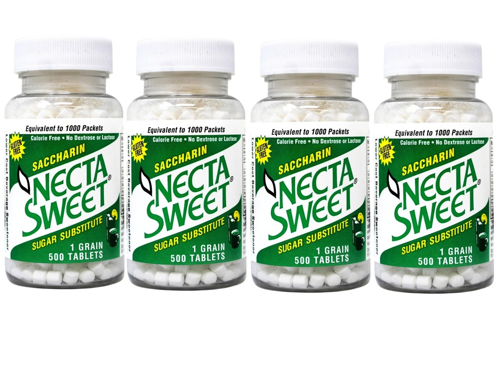 Necta Sweet Sugar Substitute Tablets, 1 Grain, 500 Tablets - 4 Pack