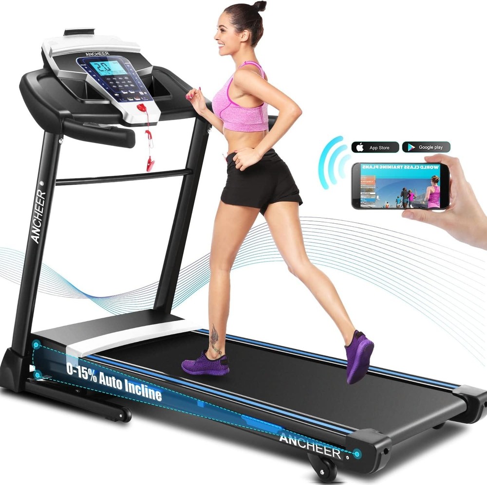 ✅4.5HP Electric Treadmill w/Bluetooth Speaker,LCD Display,Max 9MPH Treadmill✅