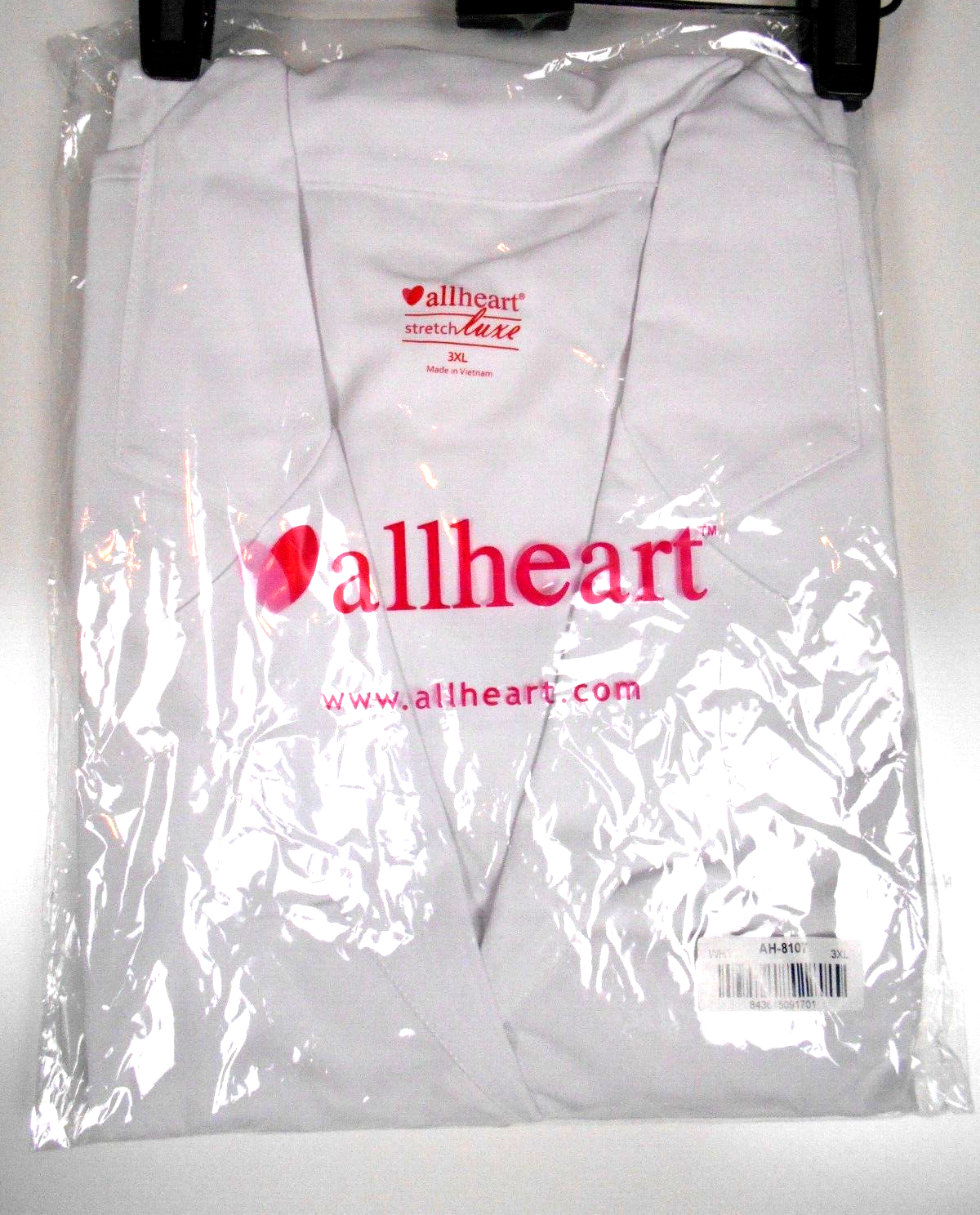 WHITE button-down Lab Coat ALLHEART STRETCH LUXE 3XL