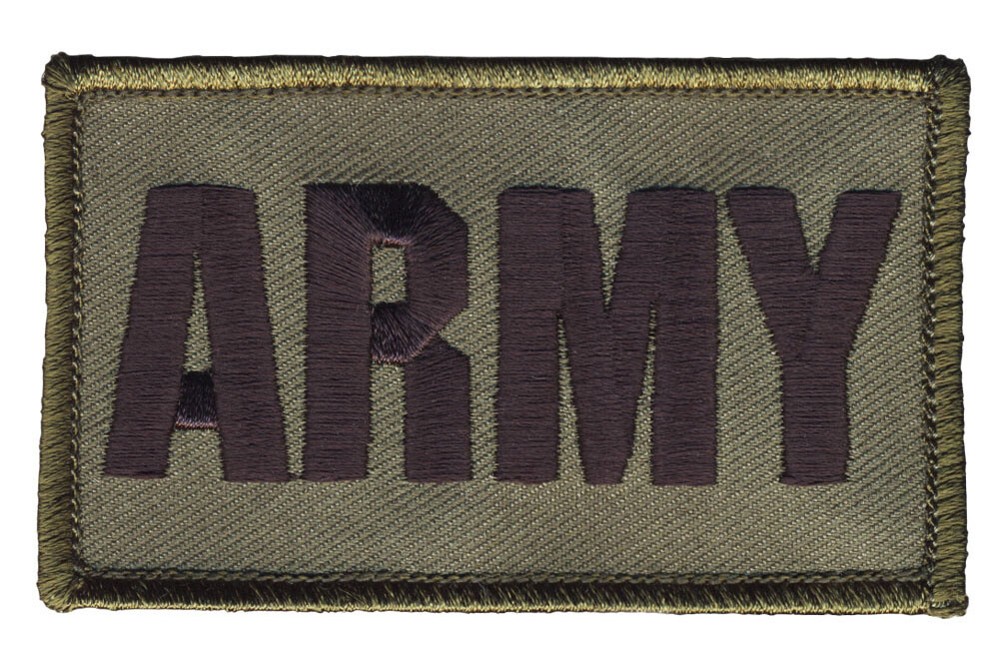 ARMY - ~2" x ~3" Hook & Loop 2 Piece OD Green Patch