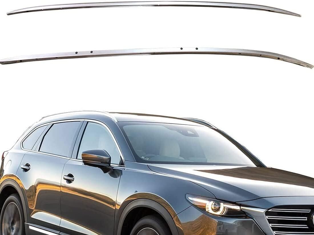 Roof Rack Rails for Mazda CX-9 CX9 2016-2023 Aluminum Luggage Cross Bars Silver