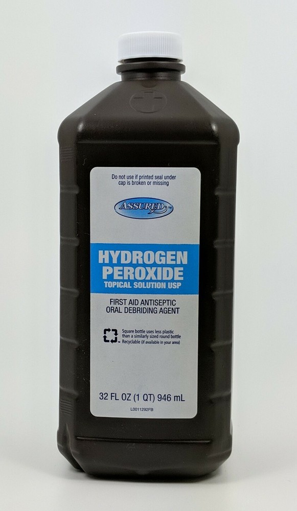 Assured 3% Hydrogen Peroxide Topica Solution USP Antiseptic Cleaning 32oz