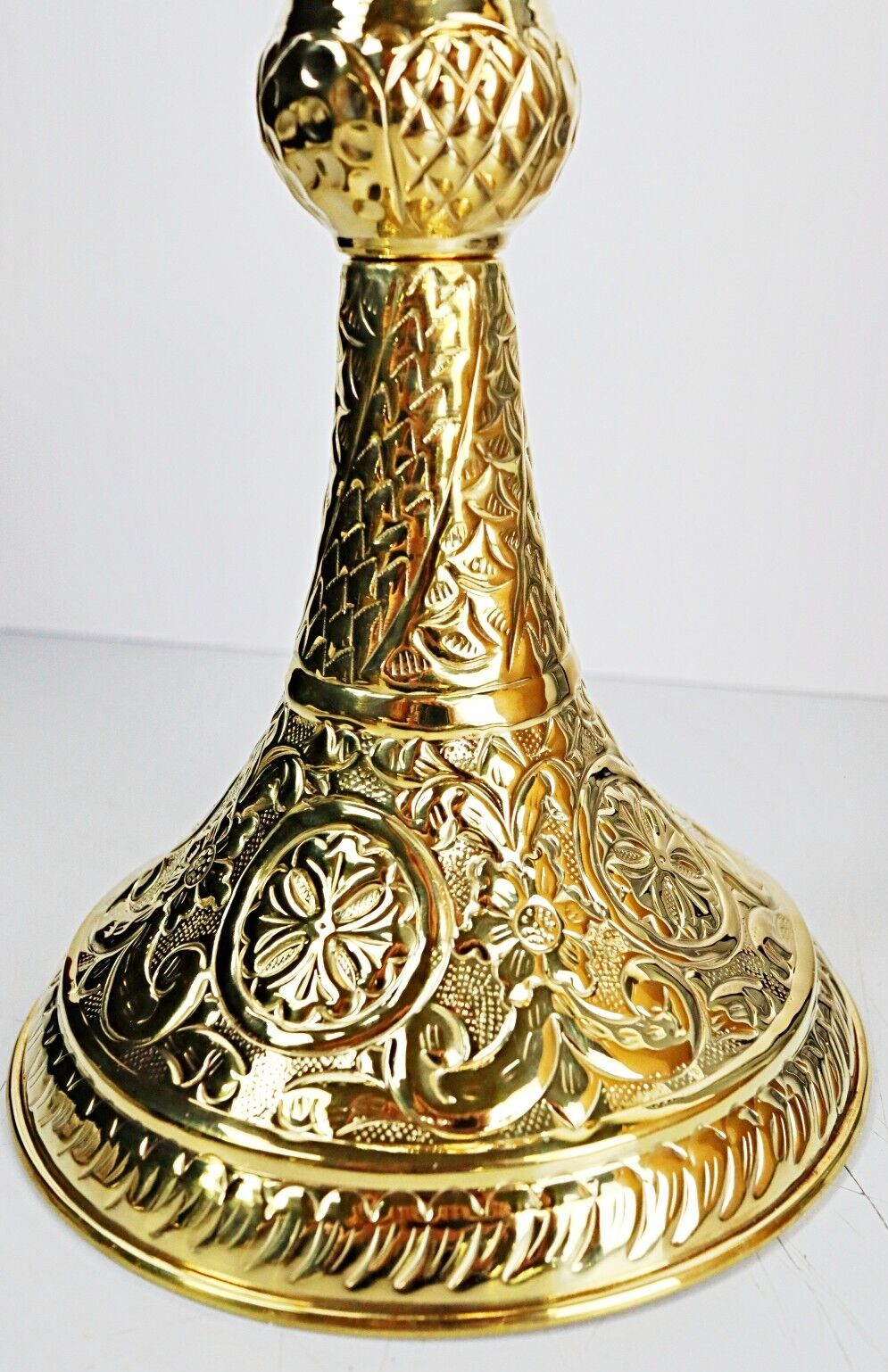 Polished Nickel Plate and Brass 9 oz Orthodox Chalice with Paten Set