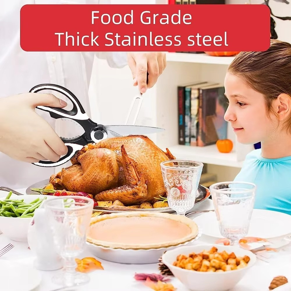 Kitchen Scissors Heavy Duty Stainless Steel Multipurpose Ultra Sharp Bone Shears