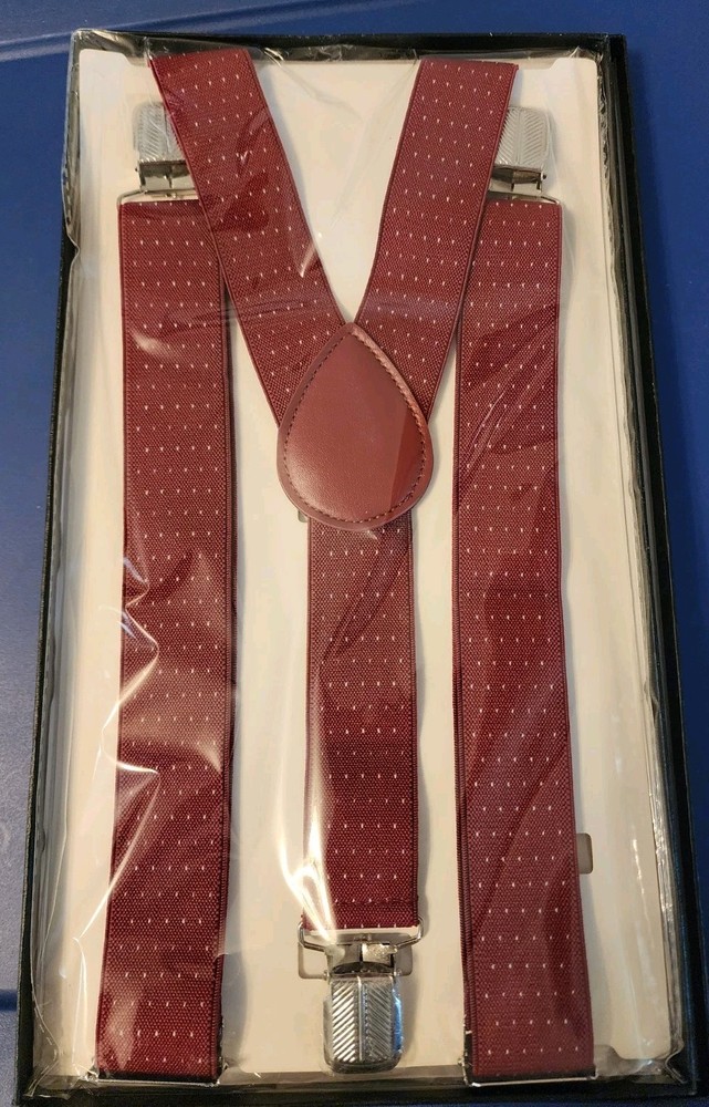 WINE DOT 47 INCH SUSPENDERS