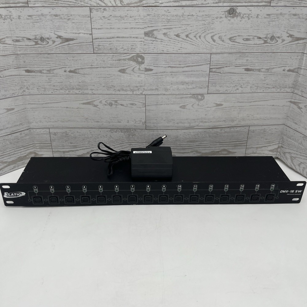Elation DMX-16SW 16-Channel DMX Lighting Controller Rack Mount Switch Panel