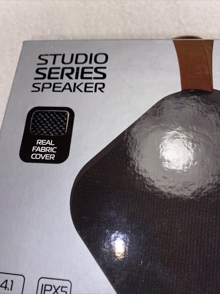 Studio Series Speaker by Tzumi - Square Mini Waterproof Bluetooth Fabric Speaker